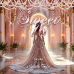 Invitation Princess Sweet 16 Anniversaire Fête rose<br><div class="desc">Fairytale Princess Sweet 16 Anniversaire Fête rose pâle. Princess Sweet 16 Anniversaire 16e fête d'anniversaire. Robe Tiara et dentelle blanche étoiles argent parties scintillant brillant brillant. Joli adorable Veuillez noter : pas de véritable dentelle ou bijoux/pierres précieuses. N'importe quel âge Anniversaire. Customisez avec vos propres détails. Tous les Designs sont...</div>