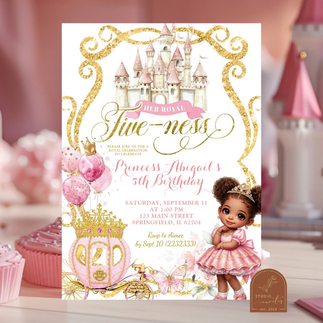 Invitation Princesse Africaine Afro Royale Cinquiè (Créateur téléchargé)