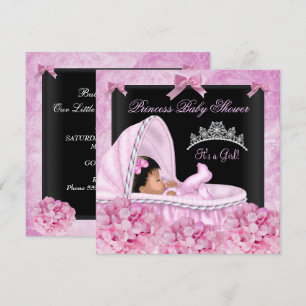 Invitation Princesse africaine-américaine Baby Shower Fille