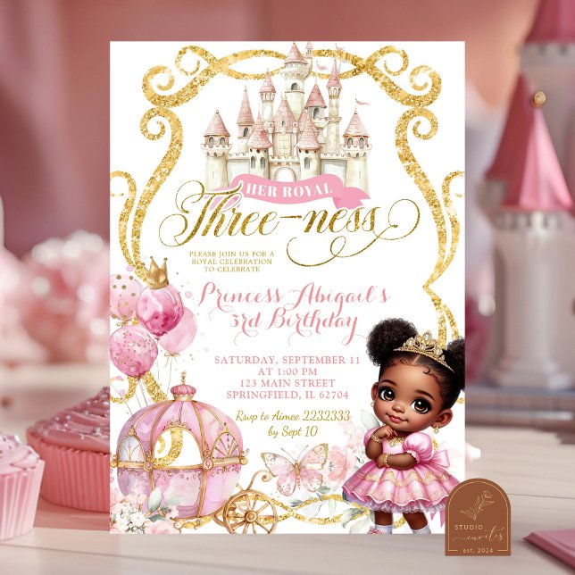 Invitation Princesse Afro Africaine Son Altesse Trois-ness (Créateur téléchargé)