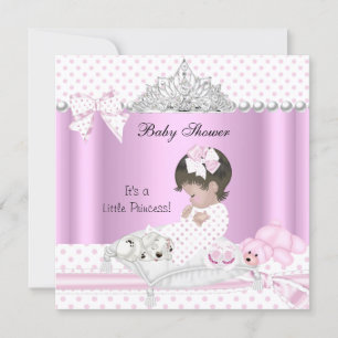 Invitation Princesse Baby shower fille chiot Tiara
