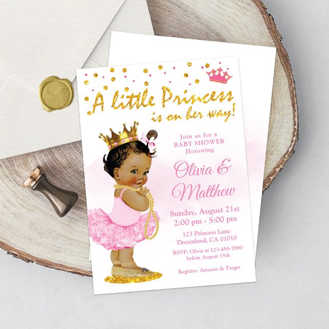 Invitation Princesse Baby shower Invitation, Petite Princesse (Créateur téléchargé)
