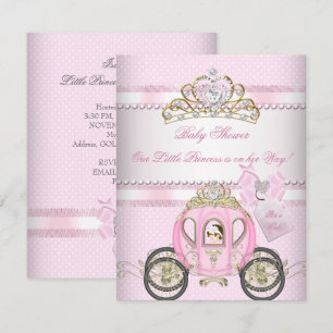 Invitation Princesse Baby Shower Joli Fille Chariot