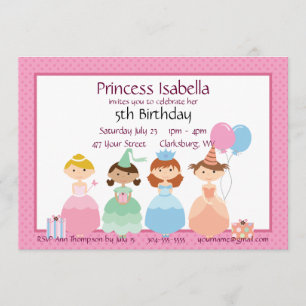 Invitation Princesse Birthday