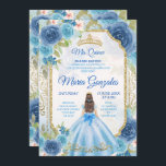 Invitation Princesse Bleue Rose Mexicaine 15 Anos<br><div class="desc">Princesse Bleue Rose Mexicaine 15 Anos Invitation</div>