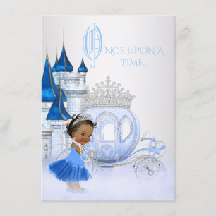 Invitation Princesse Cendrillon afro-américaine Anniversaire