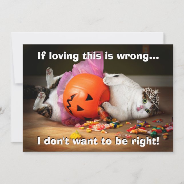 Invitation Princesse Chat avec seau de bonbons (Devant)