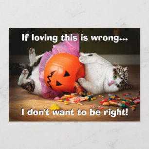 Invitation Princesse Chat avec seau de bonbons