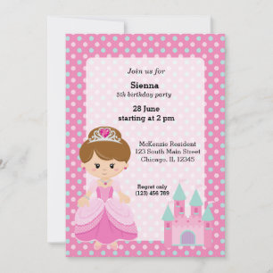 Invitation Princesse & Château