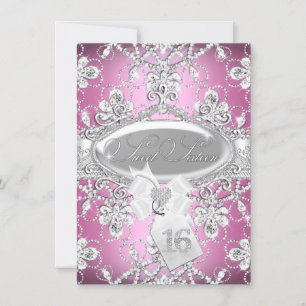 Invitation Princesse Couronne de Diamant Rose Swee