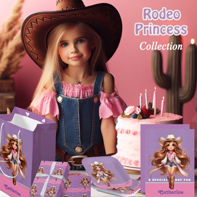 Invitation Princesse de Rodéo de Cowgirl de l'Ouest 1 Personn (Rodeo Princess collection cowgirl birthday party supplies and gift ideas)
