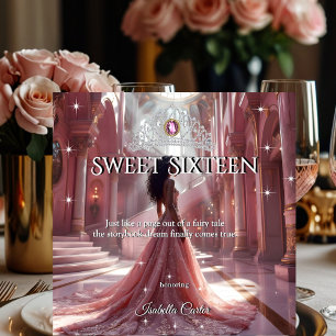 Invitation Princesse Ethnique Sweet 16 Fête d'anniversaire Ro