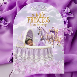 Invitation Princesse ethnique violette Landau de bébé Shower