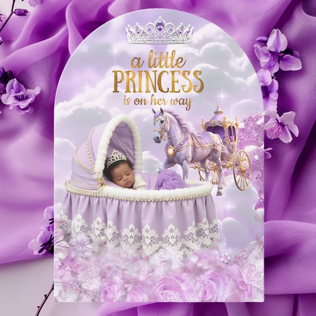 Invitation Princesse ethnique violette Landau de bébé Shower (Créateur téléchargé)