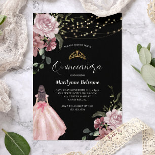 Invitation Princesse Fleur Moderne Quinceañera