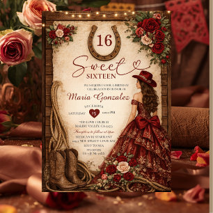 Invitation Princesse Fleurie Rouge de Bourgogne Occidentale S
