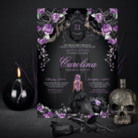 Princesse gothique noire violette Halloween Quince