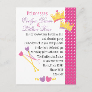 Invitation Princesse jumelle !