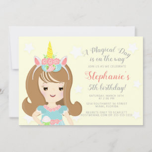 Invitation Princesse Licorne