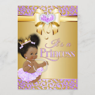 Invitation Princesse Lilac & Diamant Or Africain Américain