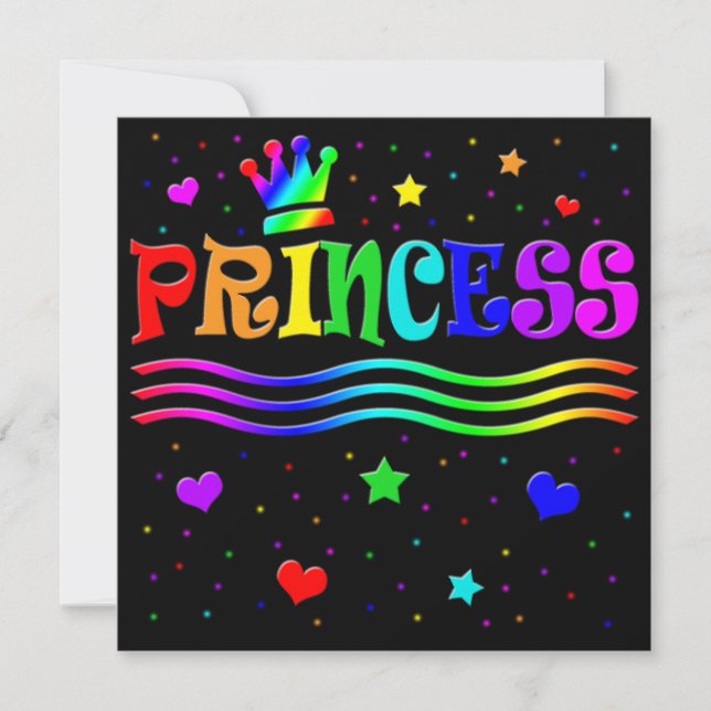Invitation Princesse mignonne Bachelorette Party de clipart (Devant)