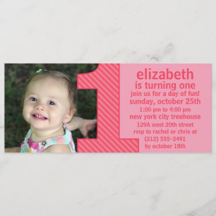 Invitation Princesse Pink One Est Une Photo Amusante Premier 