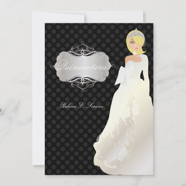 Invitation Princesse PixDezines Quinceañera/Quince años (Devant)