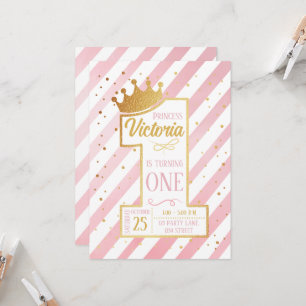 Invitation Princesse Premier anniversaire