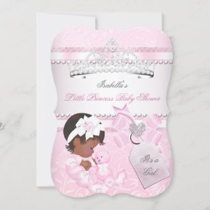 Invitation Princesse Pretty Baby Shower Fille Couronne Ethniq