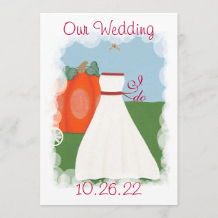 Invitation Princesse Pumpkin Wedding Invitations, coutume