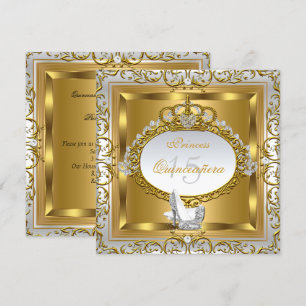 Invitation Princesse Quinceanera Élégant Élite Chaussures à T