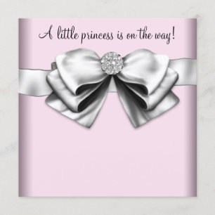 Invitation Princesse rose élégante baby shower