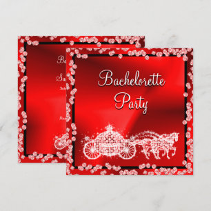 Invitation Princesse rouge Coach et partie de Bachelorette de
