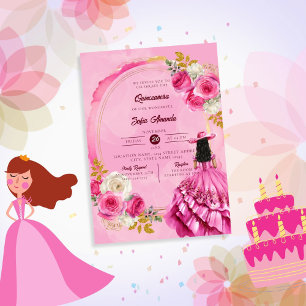 Invitation Princesse Royale Fille d'Honneur Quinze Ans