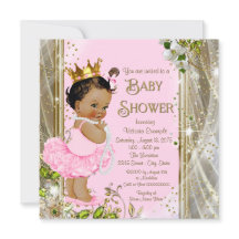 Princesse Tutu Baby shower d'or rose