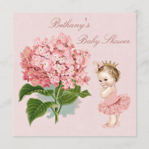 Invitation Princesse vintage dans le Baby shower Tutu Hydrang
