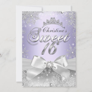 Invitation Princesse Winter Wonderland Sweet 16 Vi