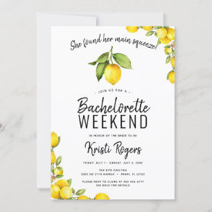 Invitation Principal Squeeze Lemon Bachelorette Week-end Itin