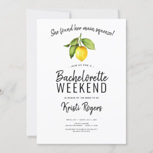 Invitation Principal Squeeze Lemon Bachelorette Week-end Itin