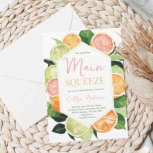 Invitation principale de la douche nuptiale Squeez