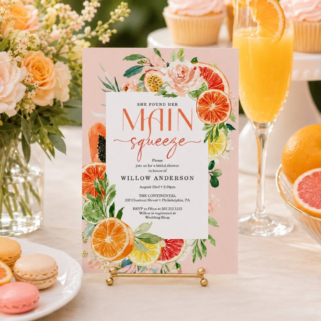 Invitation principale Squeeze Citrus nuptiale douc (Créateur téléchargé)