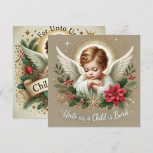Invitation Printable Festive Baby Jesus Bible Verse Scrapbook