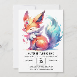 Invitation Printable Joyeux Renard Anniversaire