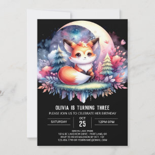 Invitation Printable Nature Fox Anniversaire