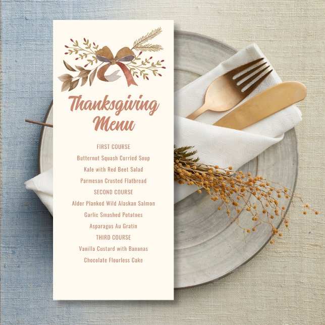 Invitation Printable Thanksgiving Menu (Créateur téléchargé)