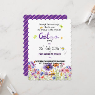 Invitation Printemps avec du violet