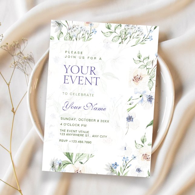 Invitation Printemps floral  (Créateur téléchargé)