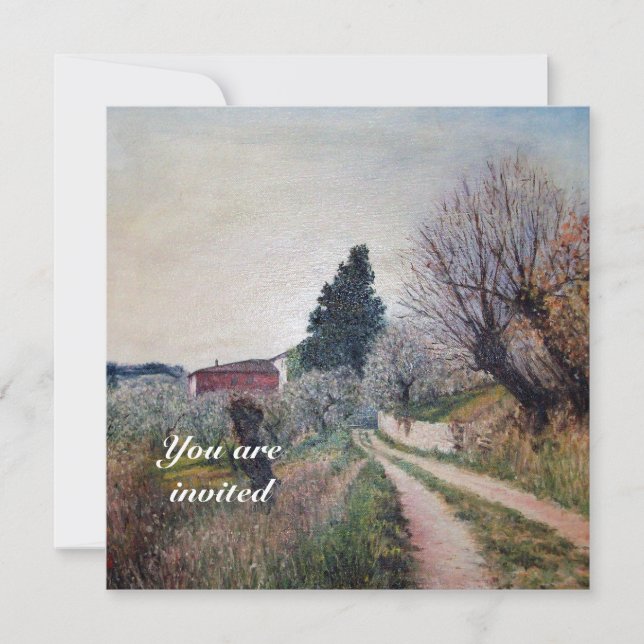 Invitation PRINTEMPS PRÉCOCE À VERNALESE / Paysage de Toscane (Devant)