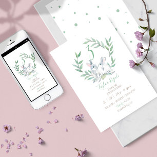 Invitation Printemps Thème Woodland fête d'anniversaire