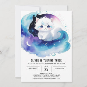 Invitation Printemps Whimsical Kitty